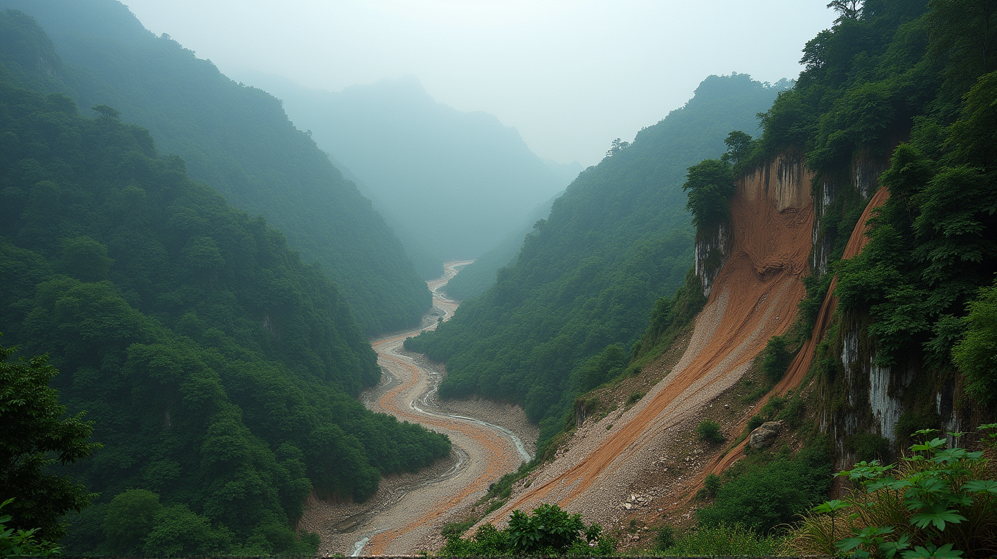 Erleben Sie die rohe Kraft der Natur: Erdrutsch im Süden Chinas auf Kamera festgehalten