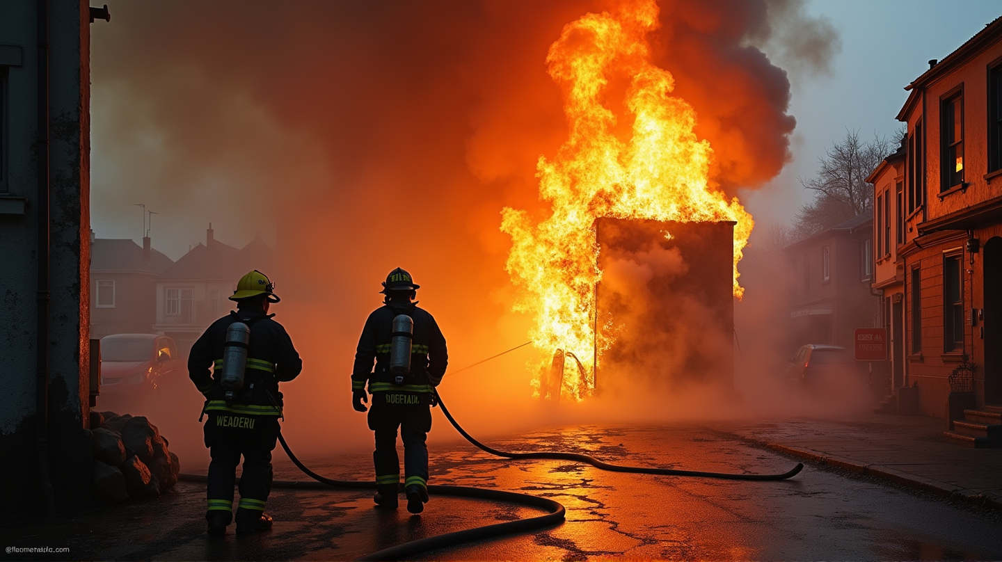 Großbrand an der East Hollywood Business College: Ein Kampf gegen die Flammen