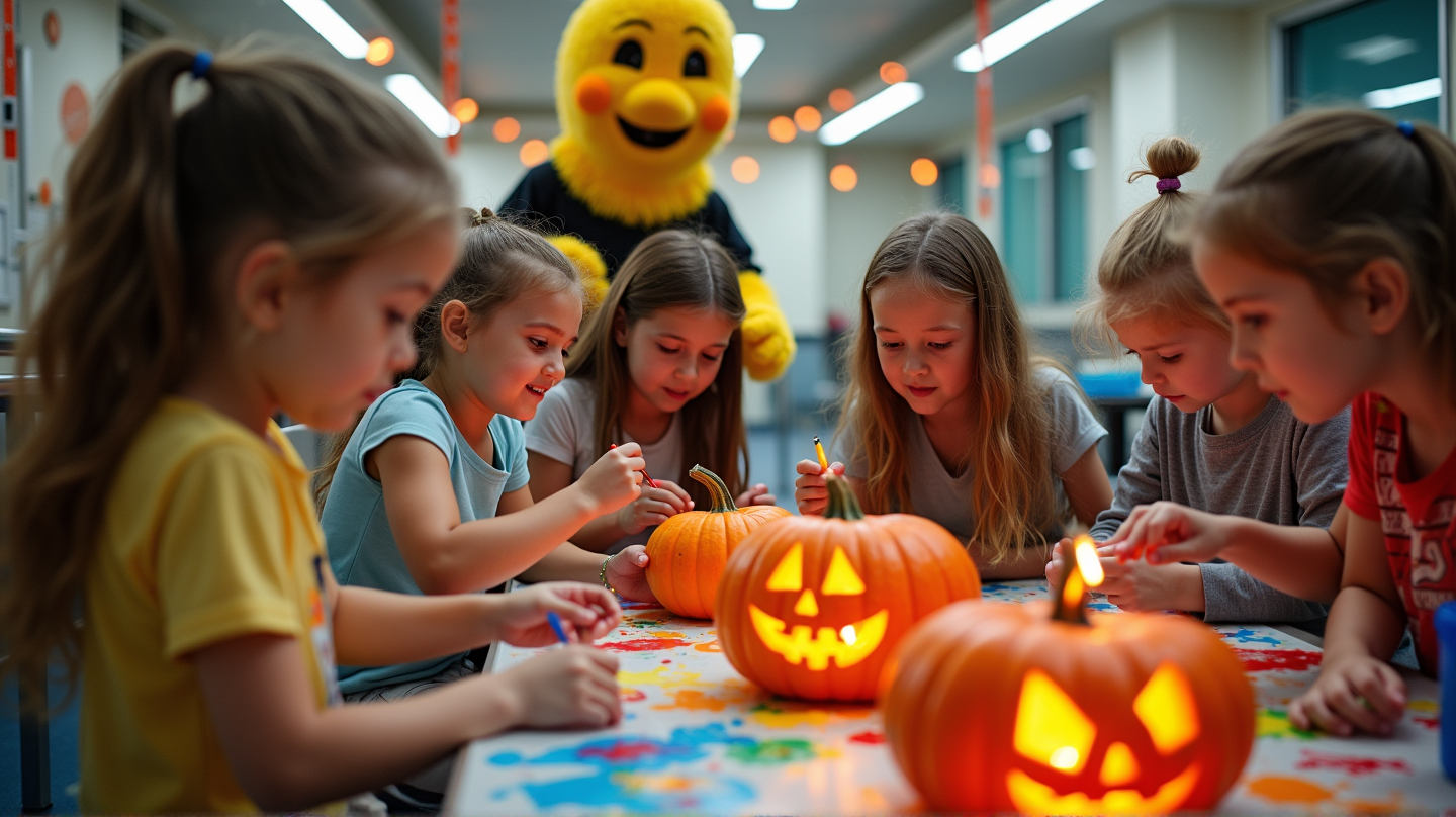 Gruselige Kreativität: Pinke Kürbisse erhellen das Joe DiMaggio Krankenhaus