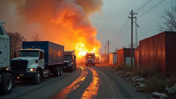 Brand im Recyclingwerk verursacht Verzögerungen bei der Müllabfuhr