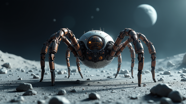 Roboter-Spinnen: Pionierarbeit für nachhaltigen Bau auf dem Mond